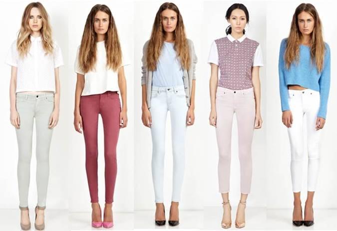 Genetic Denim pastels available at Sachi: Thistle (pale green); Petal (pale pink); White; Earth (grey-taupe)
