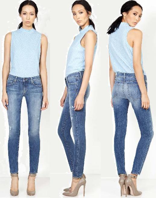 Genetic Denim Stem (mid-rise skinny) in Slash wash