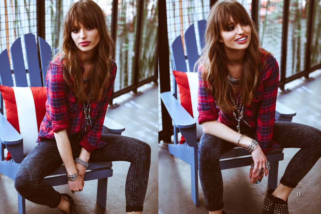 Red Plaid top available at Sachi