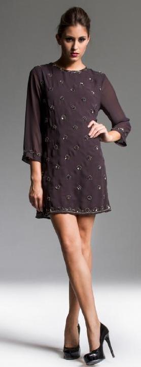 Mink Daisy Sequin Dress