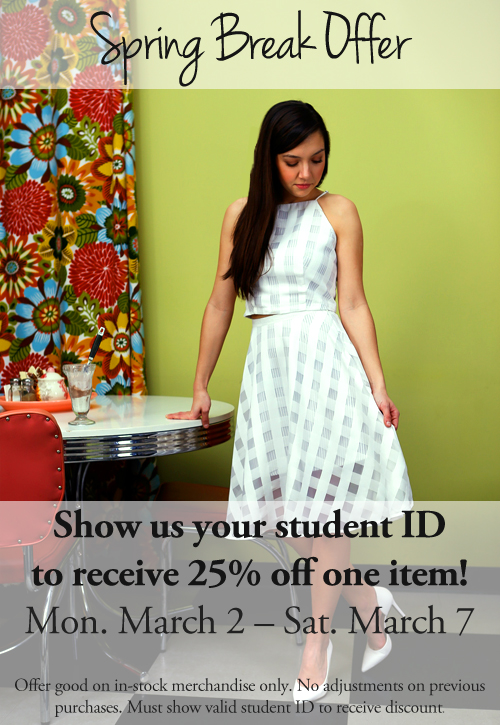 spring break coupon copy
